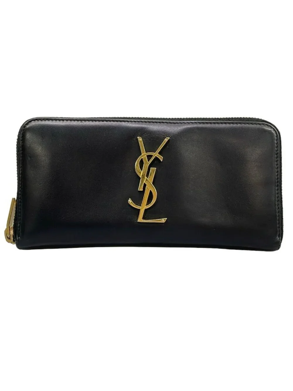 Saint Laurent Paris Wallet Black Zip Around Leather - Picture 1 of 13